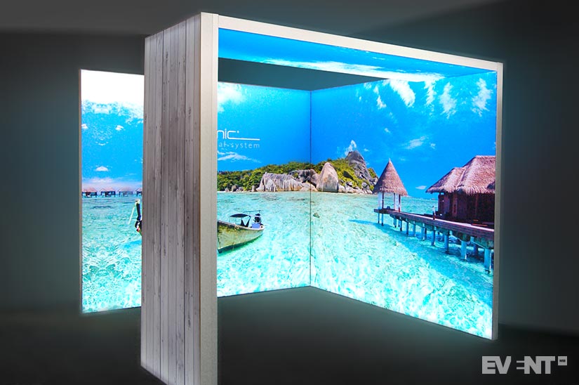 backlit exhibition stands